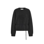St. Agni Wool Crew Neck Jumper in Dark Charcoal Melange