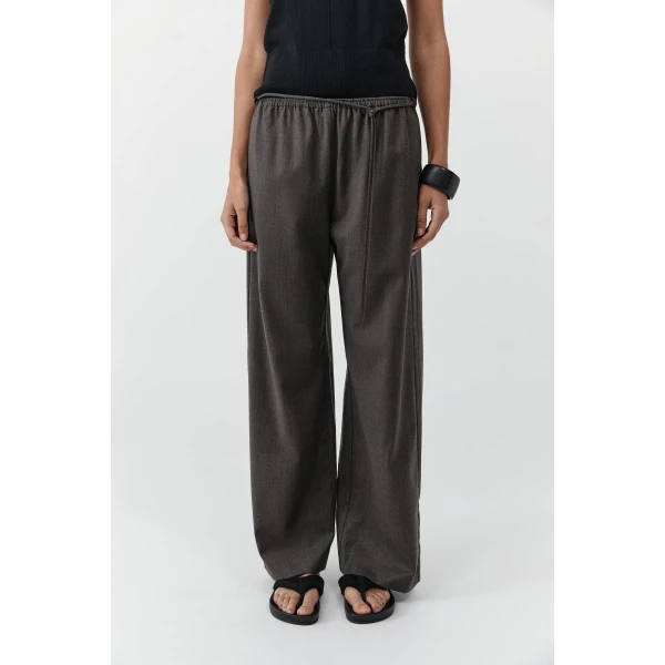 St. Agni Wool Everyday Pants in Mulch, view 3