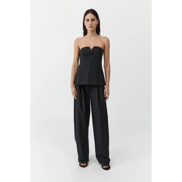 St. Agni Wool Pinstripe Pocket Pants in Fine Pinstripe, view 3