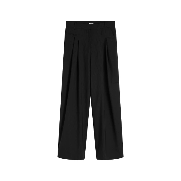 Wool Pinstripe Pocket Pants in Fine Pinstripe