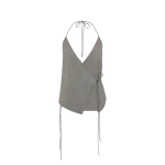 St. Agni Wool Rouleau Halter Top in Pumice
