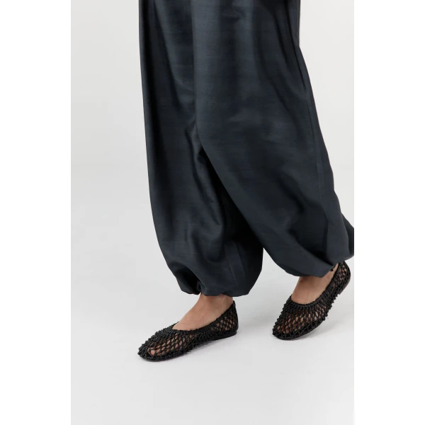 St. Agni Woven Ballerina Flat in Black, view 2