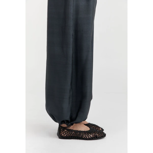 St. Agni Woven Ballerina Flat in Black, view 3