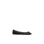 St. Agni Woven Bow Ballet Flat in Black Woven
