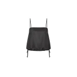St. Agni Woven Check Drawstring Cami in Iron Glaze
