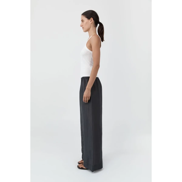 St. Agni Woven Check Relaxed Pants in Iron Glaze, view 4