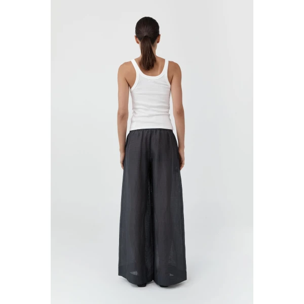 St. Agni Woven Check Relaxed Pants in Iron Glaze, view 5