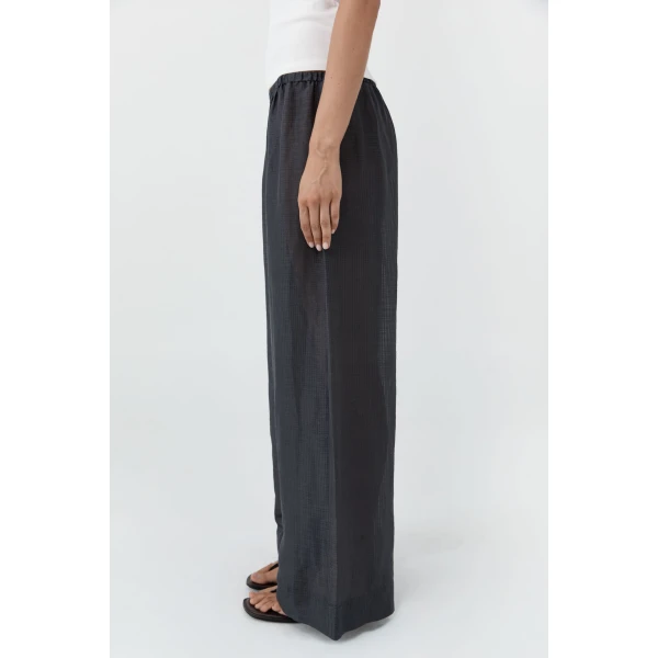 St. Agni Woven Check Relaxed Pants in Iron Glaze, view 6