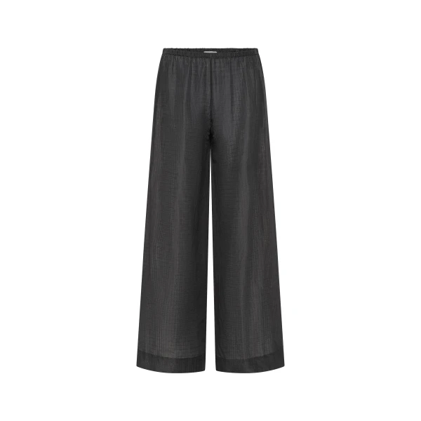 St. Agni Woven Check Relaxed Pants in Iron Glaze