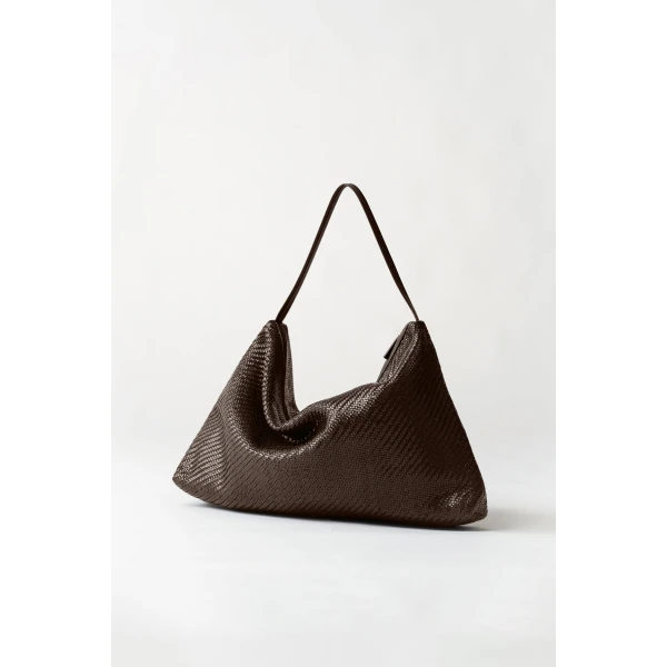 St. Agni Woven Hobo Bag in Coffee, view 6
