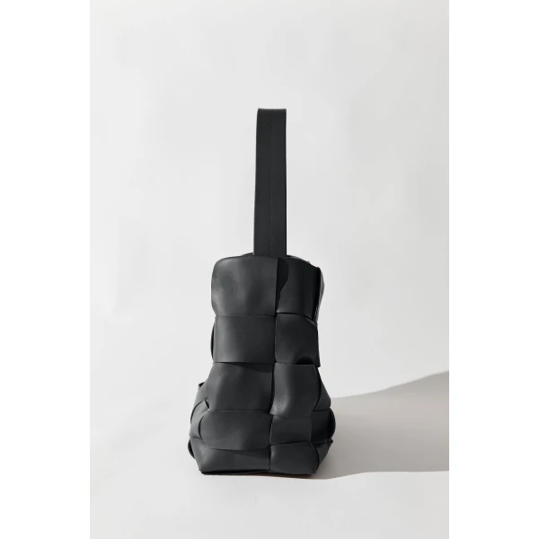 St. Agni Woven Large Tote in Black, view 5