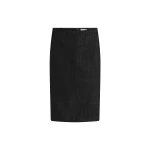 St. Agni Woven Leather Skirt in Black