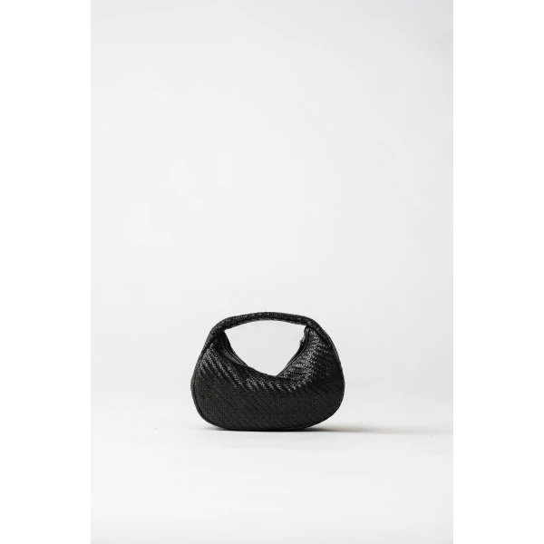 St. Agni Woven Mini Bon Bon Bag in Black, view 2