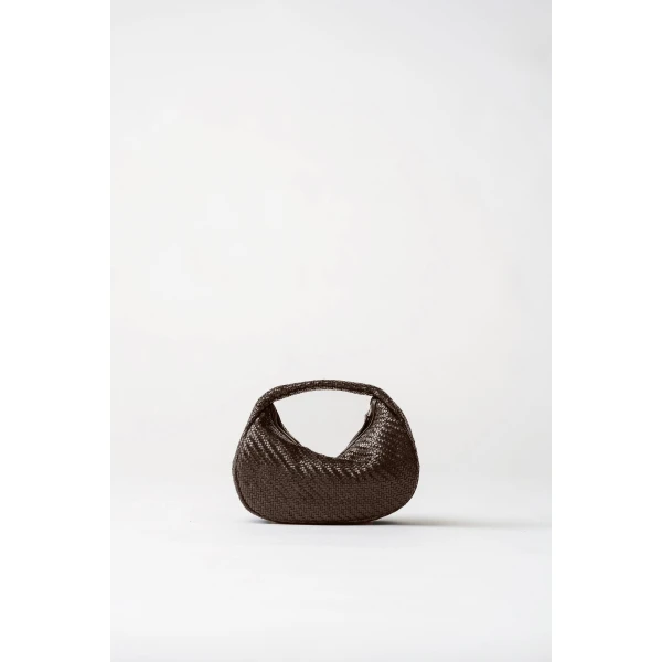 St. Agni Woven Mini Bon Bon Bag in Coffee, view 2