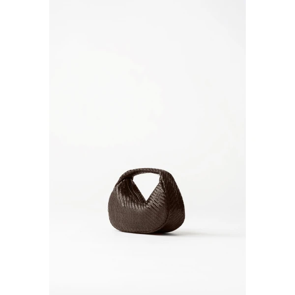 St. Agni Woven Mini Bon Bon Bag in Coffee, view 4