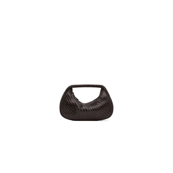 St. Agni Woven Mini Bon Bon Bag in Coffee