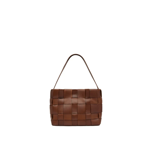 St. Agni Woven Mini Tote in Chestnut