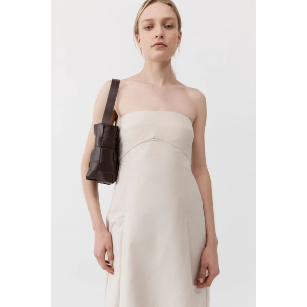 St. Agni Woven Mini Tote in Chocolate, view 4