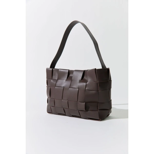 St. Agni Woven Mini Tote in Chocolate, view 5