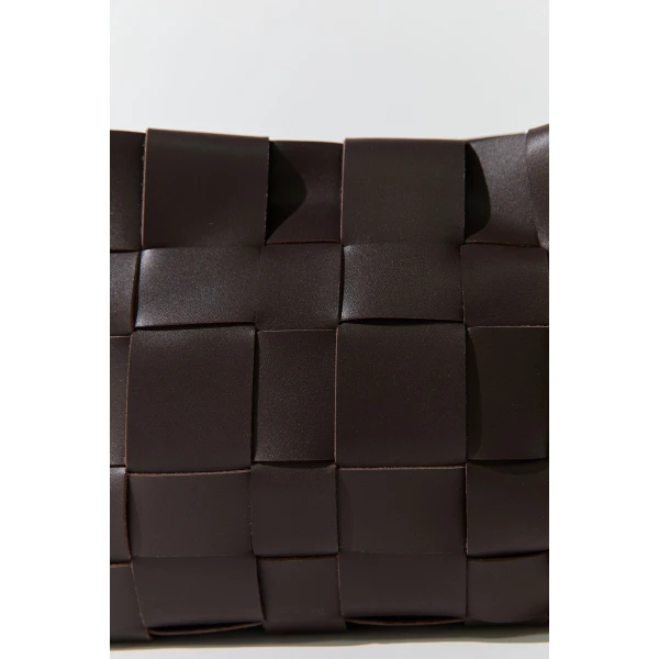 St. Agni Woven Mini Tote in Chocolate, view 6
