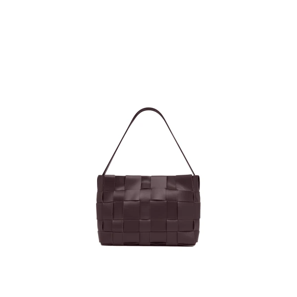 St. Agni Woven Mini Tote in Plum