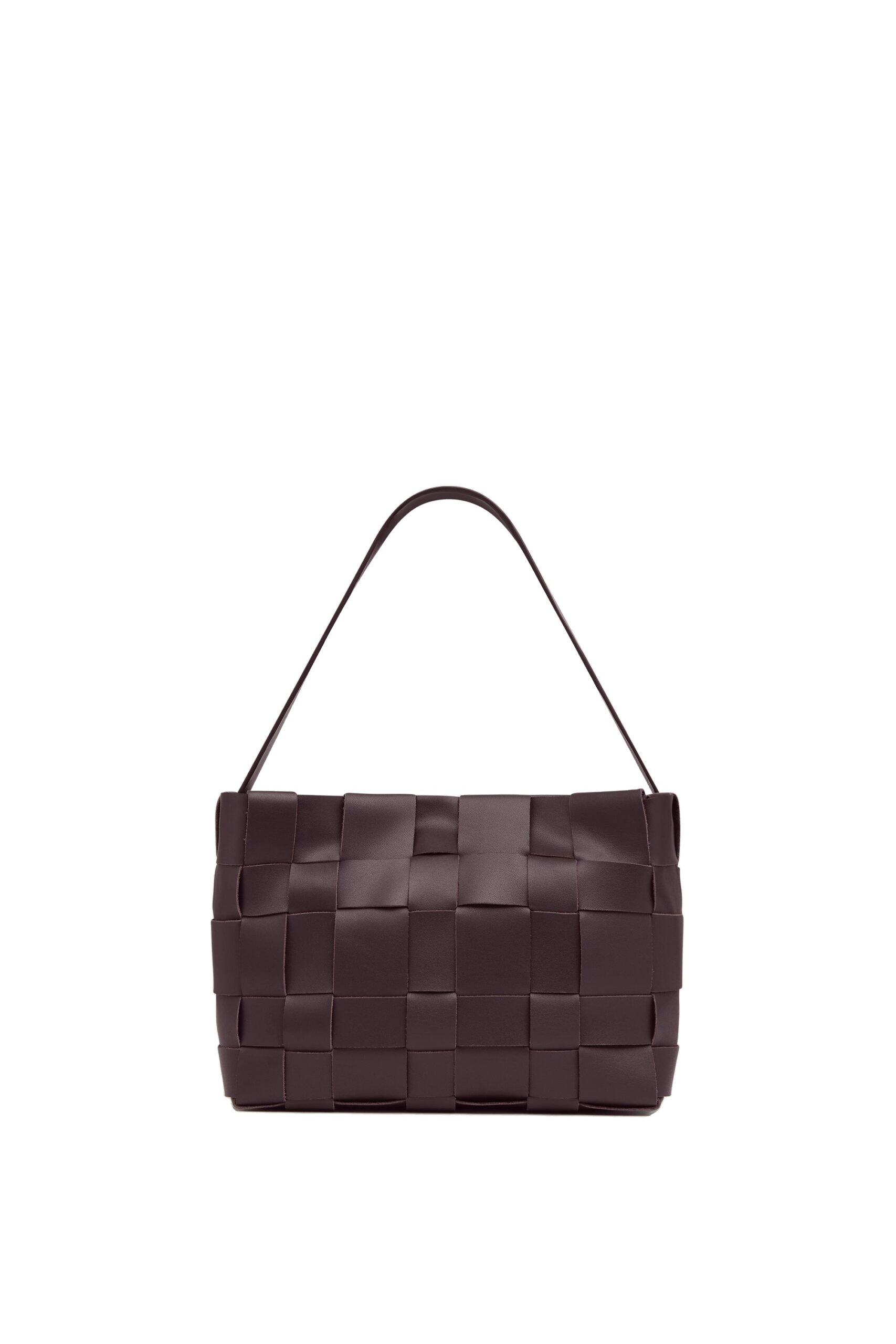 St. Agni Woven Mini Tote in Plum | Tote Bags | Coveti St. Agni Woven Mini Tote in Plum