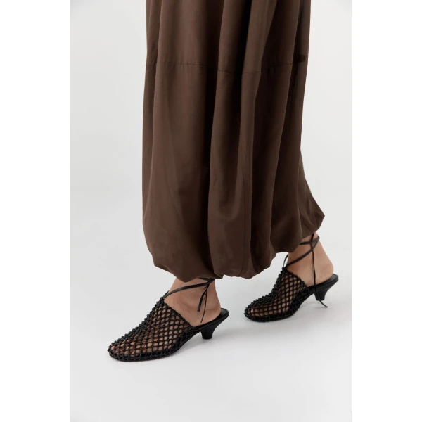 St. Agni Woven Mule Heel in Black, view 2