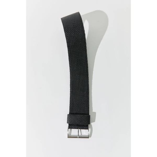 St. Agni Woven Wide Belt in Black, view 2