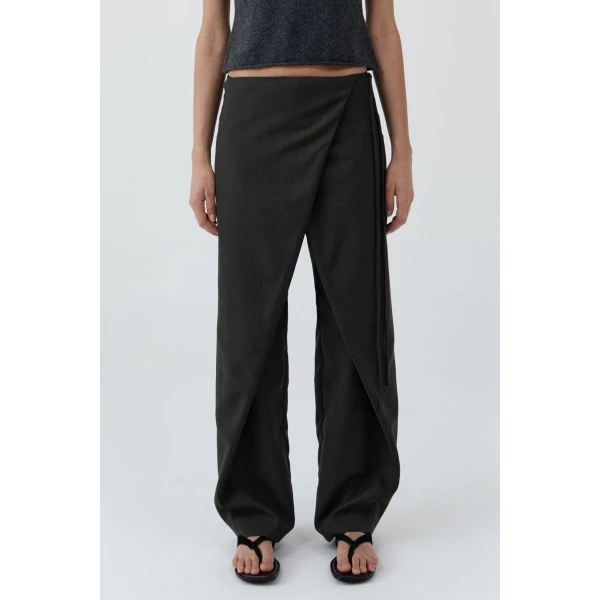 St. Agni Wrap Rouleau Pants in Umber, view 3