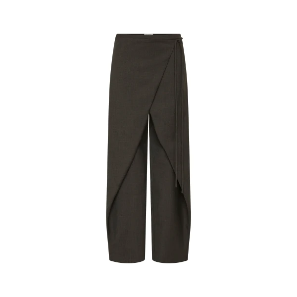 St. Agni Wrap Rouleau Pants in Umber