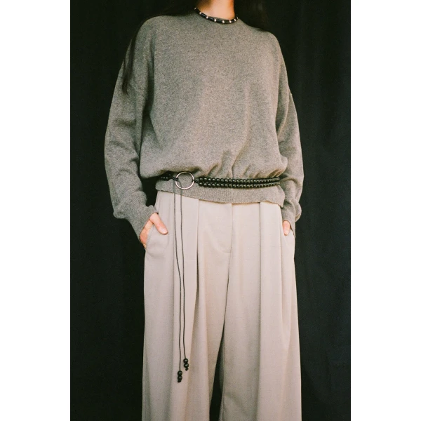 St. Agni x Vermeer Edna Belt in Black, view 6