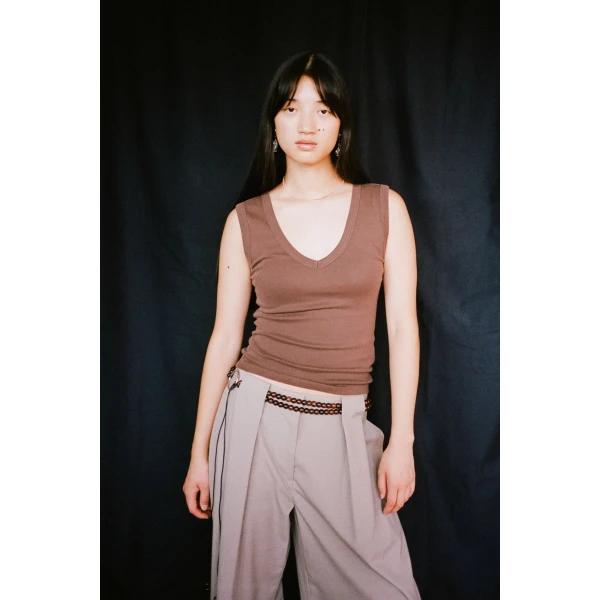 St. Agni x Vermeer Edna Belt in Dark Brown, view 4