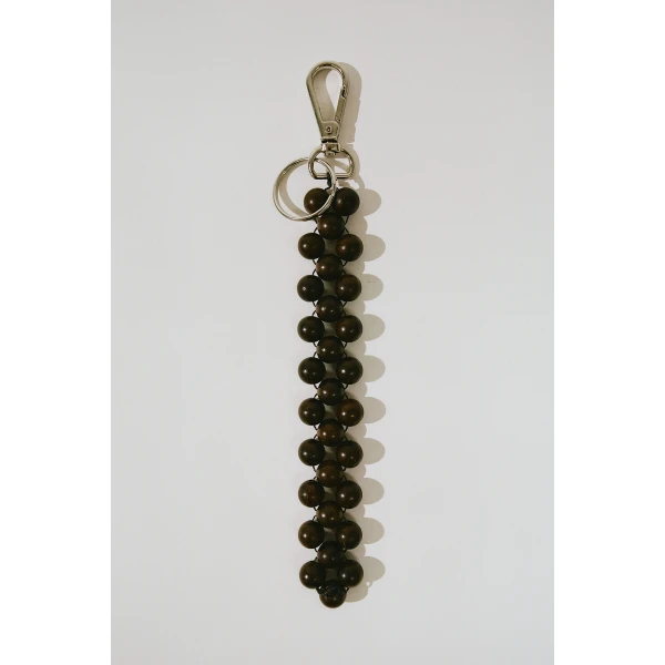 St. Agni x Vermeer Fabion Keychain in Dark Brown, view 2