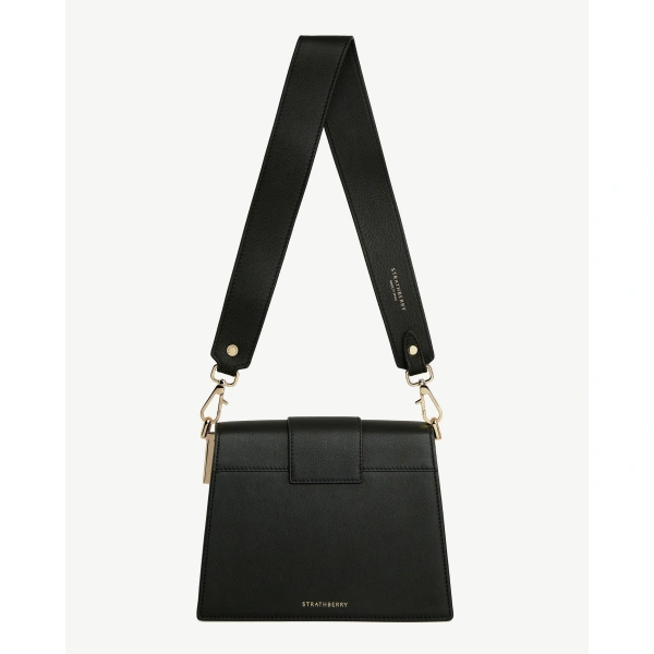 Strathberry Box Crescent in Black, view 4 | Crossbody Bag