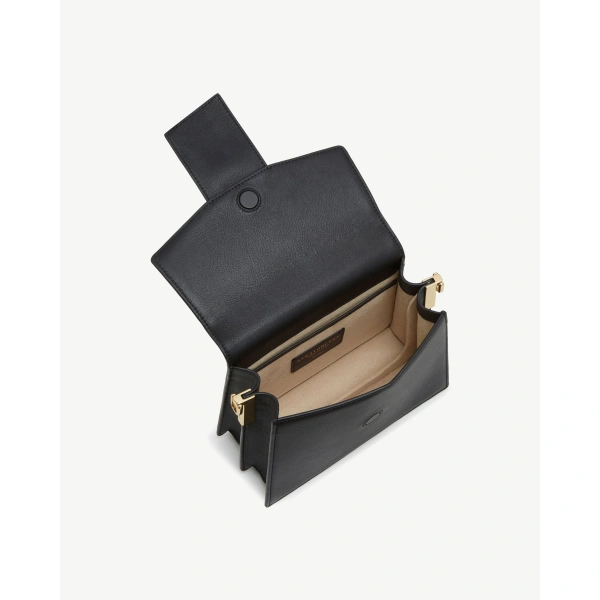 Strathberry Box Crescent in Black, view 5 | Crossbody Bag