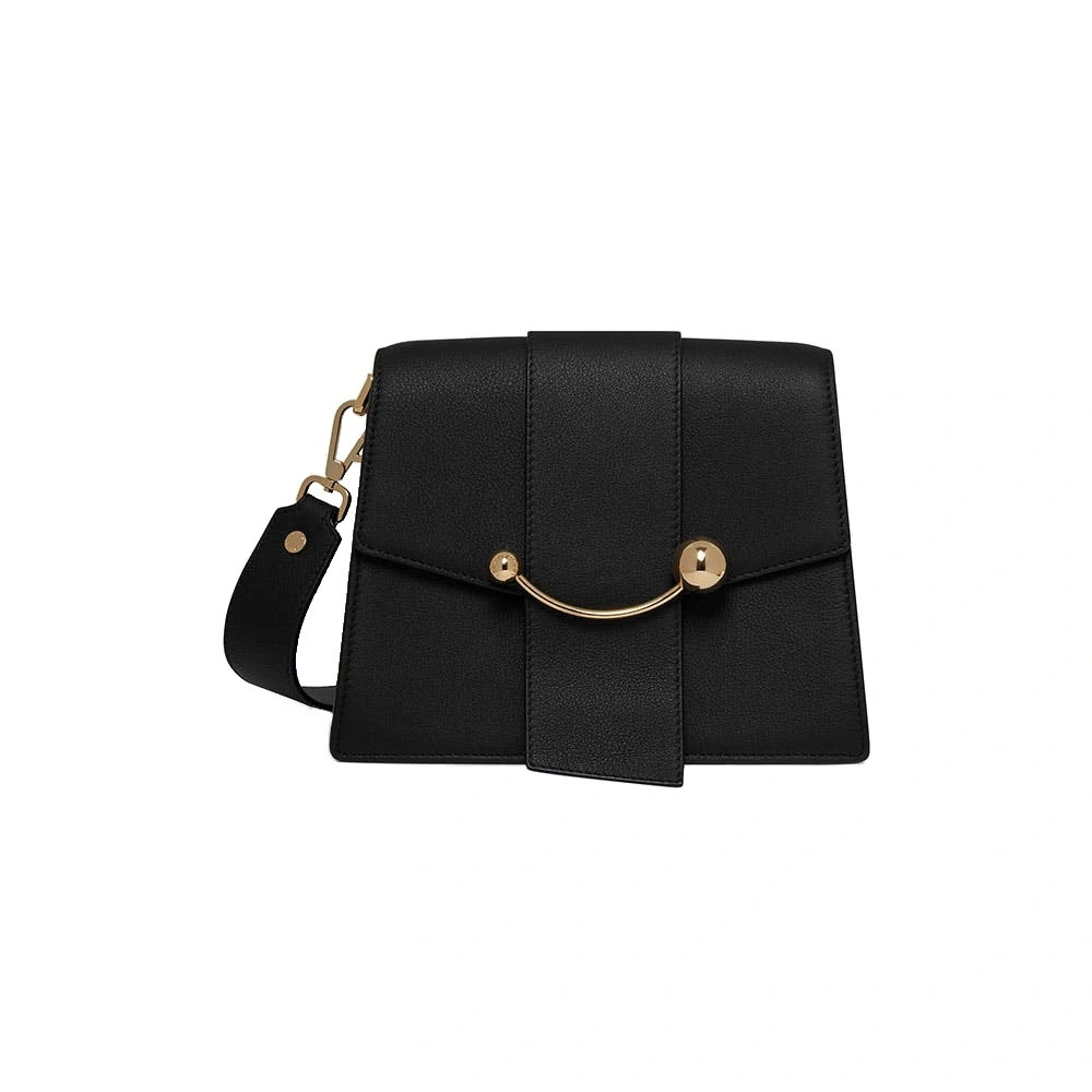 Strathberry Box Crescent in Black Strathberry Box Crescent in Black | Crossbody Bag