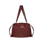 Strathberry Charlotte Midi Drawstring in Oxblood | Shoulder Bag