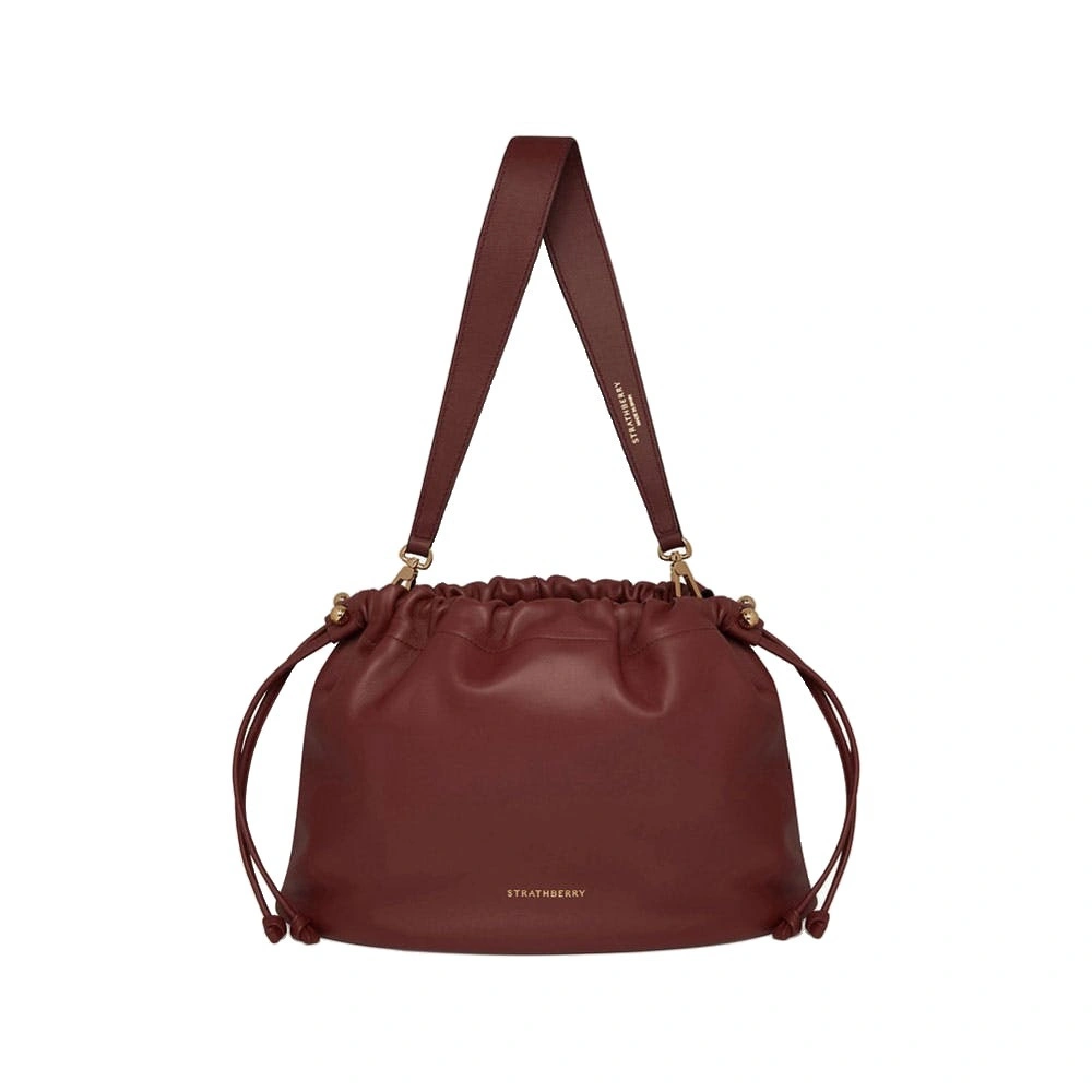 Strathberry Charlotte Midi Drawstring in Oxblood Strathberry Charlotte Midi Drawstring in Oxblood | Shoulder Bag