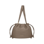 Strathberry Charlotte Midi Drawstring in Taupe | Shoulder Bag