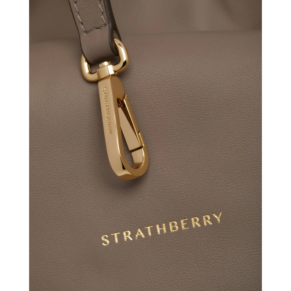 Strathberry Charlotte Midi Drawstring in Taupe, view 7 | Shoulder Bag