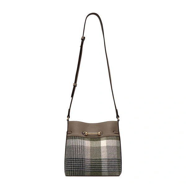 Corda Bucket in Strathberry Tartan Taupe