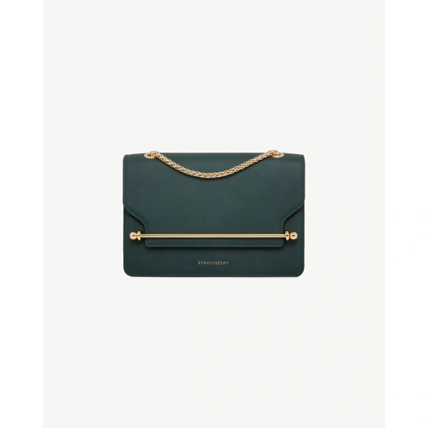 Strathberry East/West in Bottle Green, view 2 | Shoulder Bag