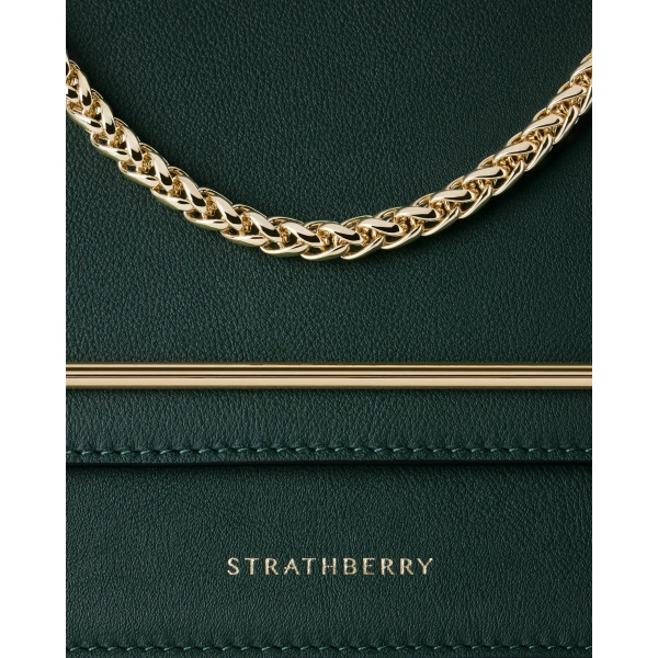 Strathberry East/West in Bottle Green, view 6 | Shoulder Bag