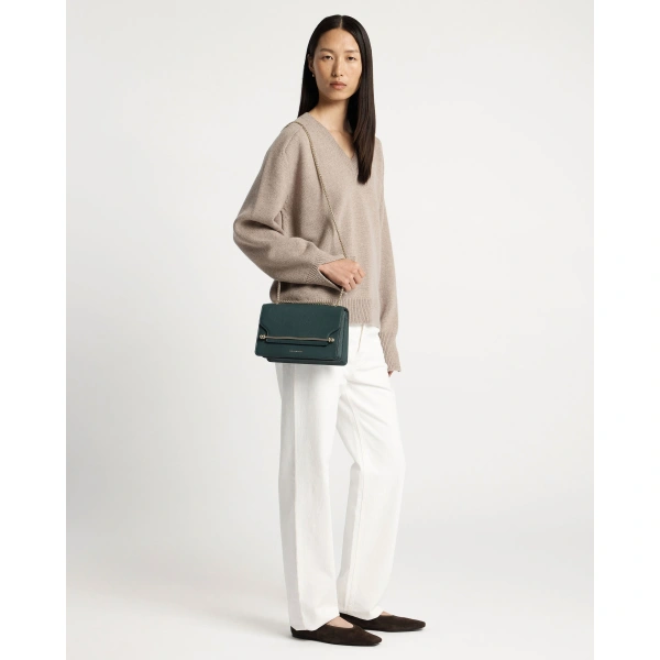 Strathberry East/West in Bottle Green, view 7 | Shoulder Bag
