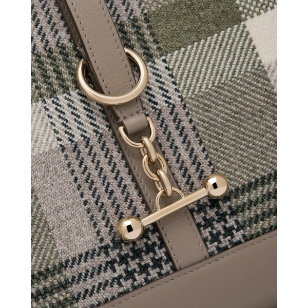 Strathberry Kite Hobo in Strathberry Tartan Taupe, view 6 | Crossbody Bag