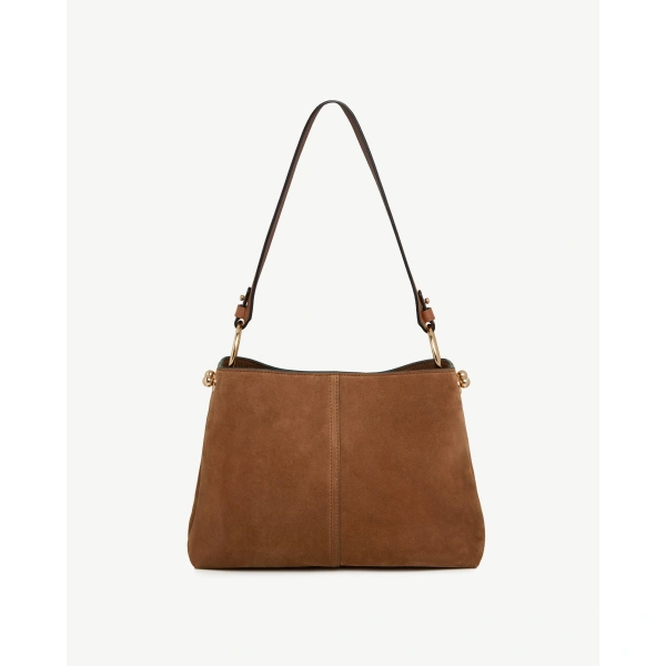 Strathberry Lana Hobo in Tan Suede, view 2 | Shoulder Bag
