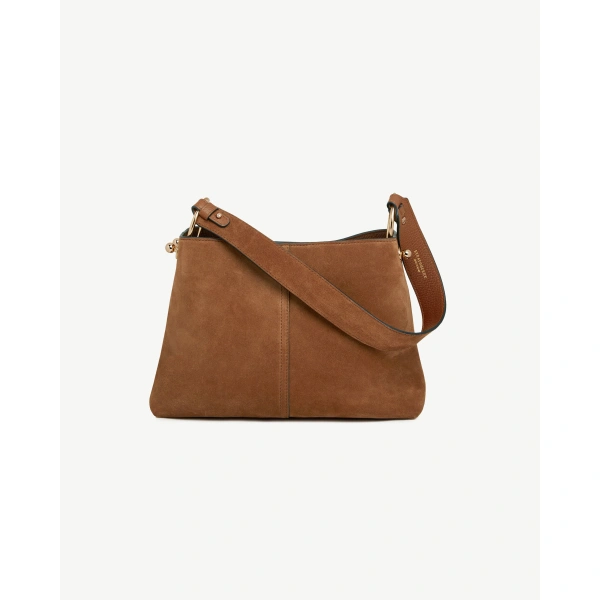 Strathberry Lana Hobo in Tan Suede, view 4 | Shoulder Bag