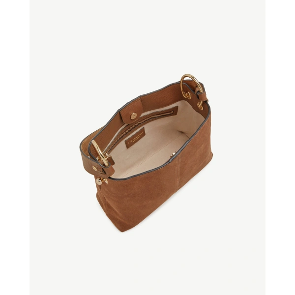 Strathberry Lana Hobo in Tan Suede, view 6 | Shoulder Bag