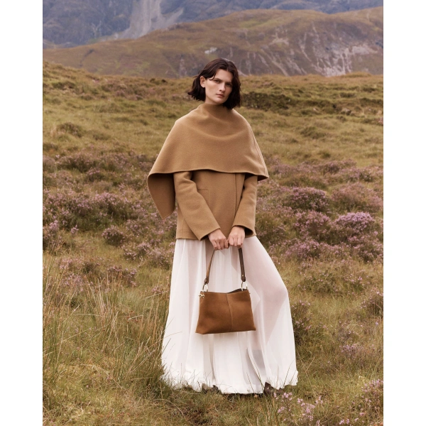 Strathberry Lana Hobo in Tan Suede, view 10 | Shoulder Bag