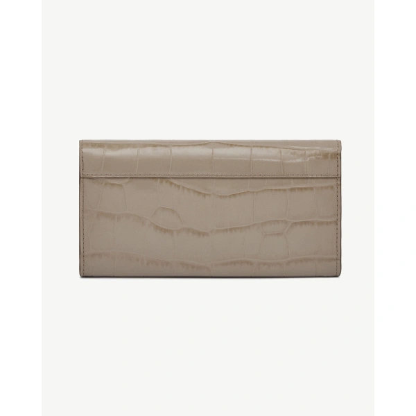 Strathberry Multrees Chain Wallet in Croc-embossed Leather Light Taupe, view 4 | Crossbody Bag